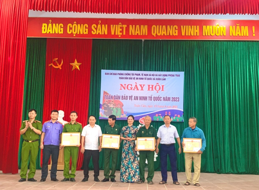 Xã Xuân Cẩm tổ chức " Ngày hội toàn dân bảo vệ An Ninh Tổ Quốc" năm 2023